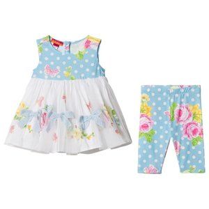 Kate Mack Biscotti Spotty Flower Print Tulle 2pc